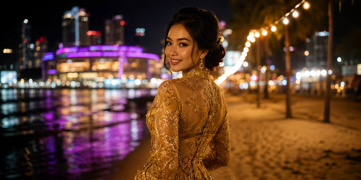 Suasana meja baccarat langsung di kasino dalam talian gaya Kuala Lumpur