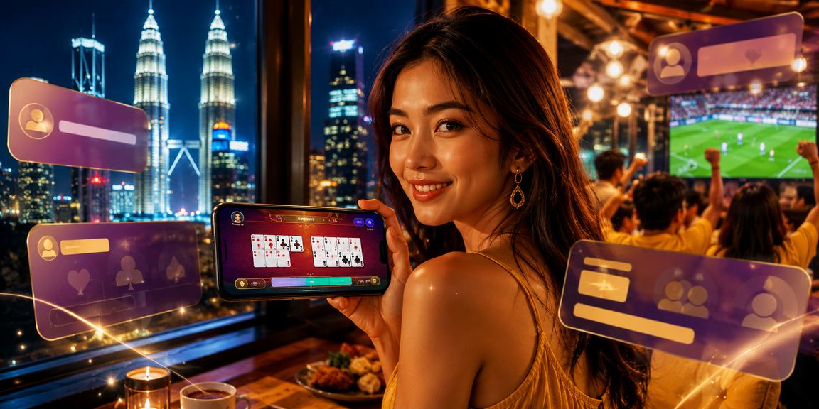 Pemain kasino langsung Kuala Lumpur menikmati permainan kad dalam talian